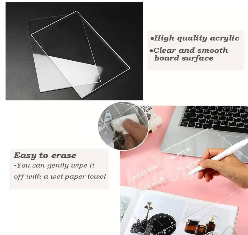 3D LED Light Glass Acrylic Writing pad
