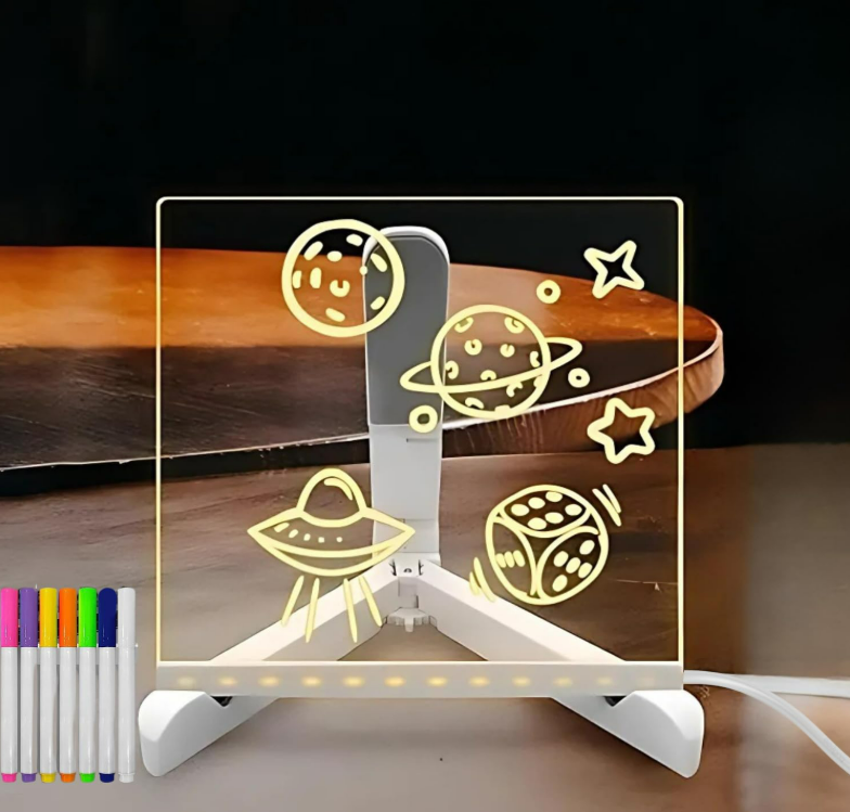 3D LED Light Glass Acrylic Writing pad