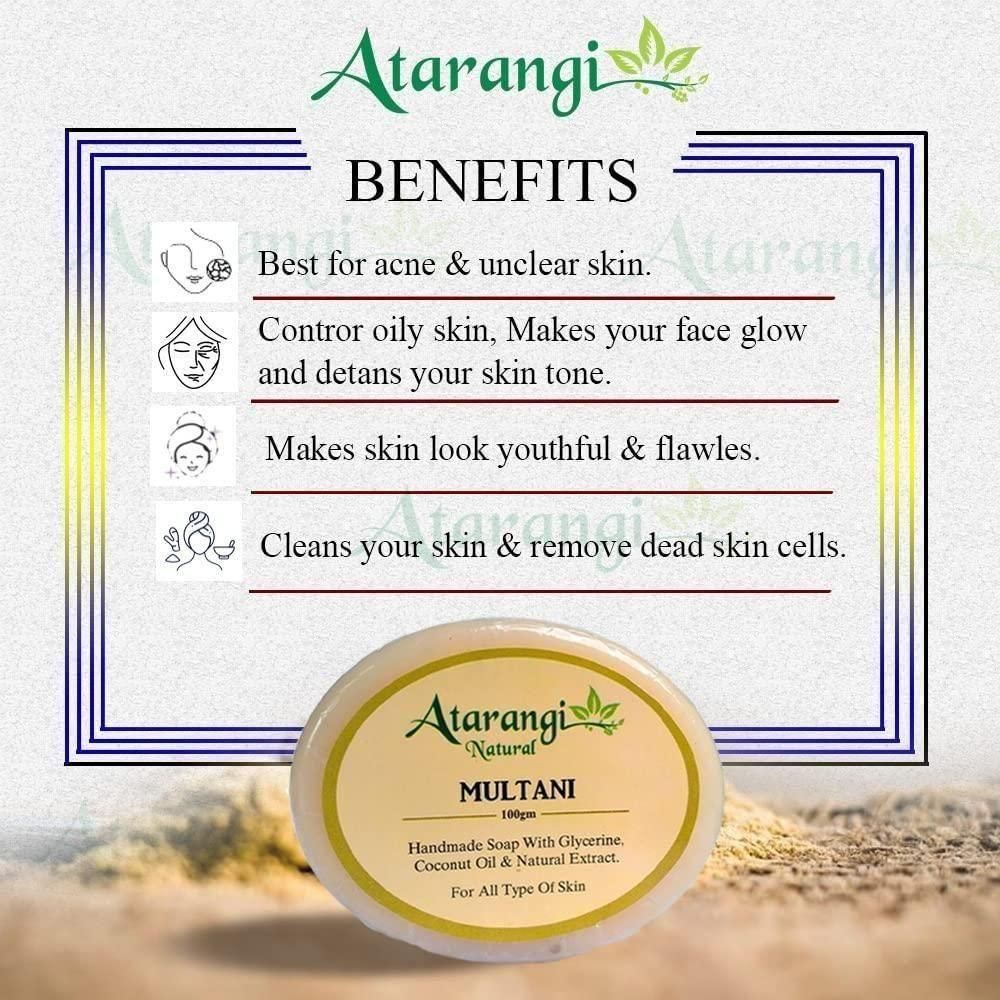 Multani Mitti handmade soap with Multani Mitti for remove pimple marks